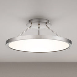 Urban Ambiance - Ceiling Light - UQL4953 Minimalist Indoor Ceiling Light, 8.00''H x 20.00''W x 20.00''D, Brushed Nickel Finish, Alice Collection - 