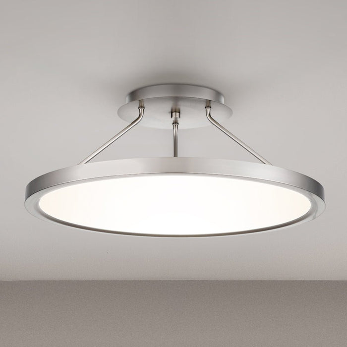 UQL4953 Minimalist Indoor Ceiling Light, 8.00''H x 20.00''W x 20.00''D, Brushed Nickel Finish, Alice Collection