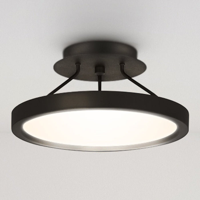 UQL4954 Minimalist Indoor Ceiling Light, 5.50''H x 11.00''W x 11.00''D, Earth Black Finish, Alice Collection