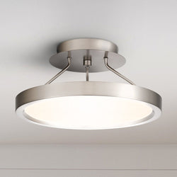 Urban Ambiance - Ceiling Light - UQL4955 Minimalist Indoor Ceiling Light, 5.50''H x 11.00''W x 11.00''D, Brushed Nickel Finish, Alice Collection - 