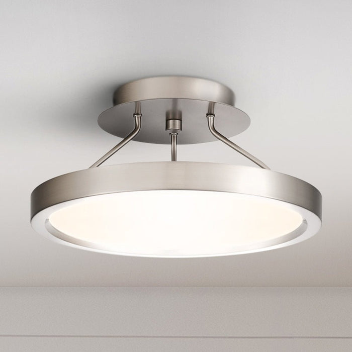 UQL4955 Minimalist Indoor Ceiling Light, 5.50''H x 11.00''W x 11.00''D, Brushed Nickel Finish, Alice Collection