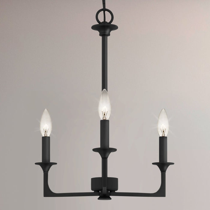 UQL4991 Transitional Indoor Chandelier, 20.00''H x 16.00''W x 16.00''D, Matte Black Finish, Keswick Collection