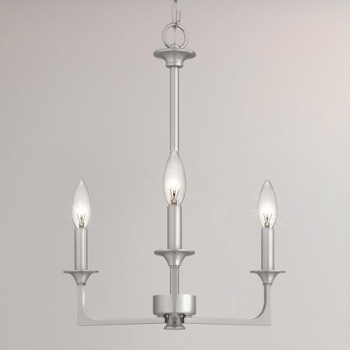 UQL4993 Transitional Indoor Chandelier, 20.00''H x 16.00''W x 16.00''D, Brushed Nickel Finish, Keswick Collection