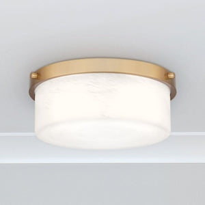 Urban Ambiance - Ceiling Light - UQL5012 New Traditional Indoor Ceiling Light, 5.00''H x 12.00''W x 12.00''D, Aged Brass Finish, Hankinson Collection - 