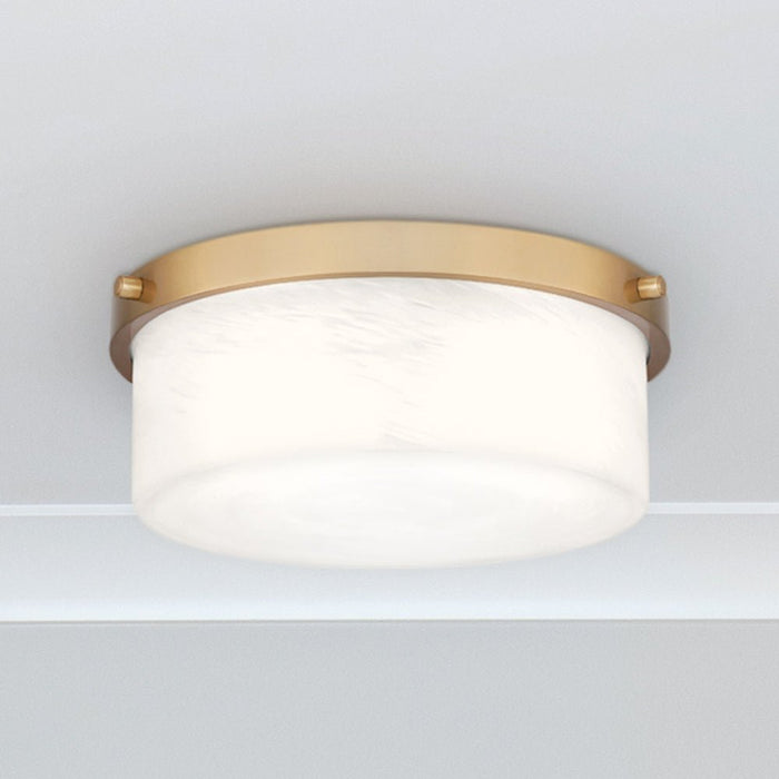 UQL5012 New Traditional Indoor Ceiling Light, 5.00''H x 12.00''W x 12.00''D, Aged Brass Finish, Hankinson Collection