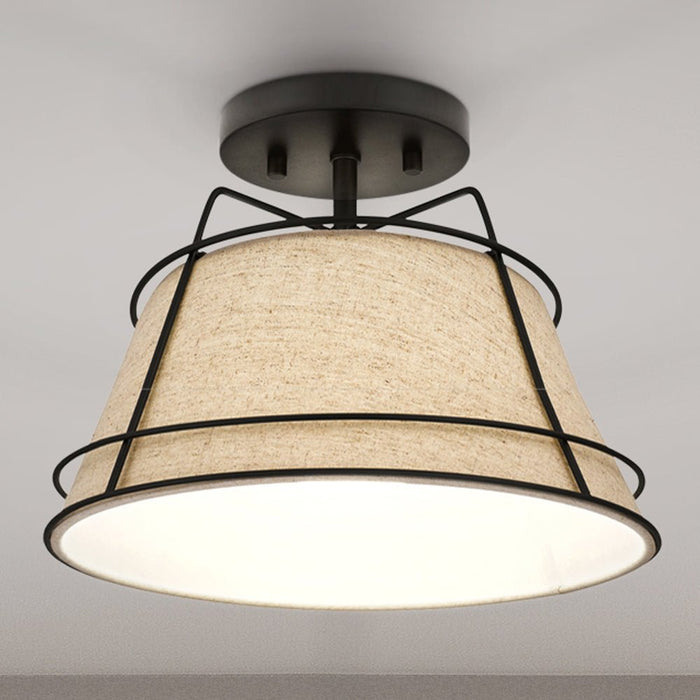 UQL5035 Traditional Indoor Ceiling Light, 10.25''H x 13.00''W x 13.00''D, Matte Black Finish, Moers Collection