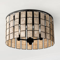 Urban Ambiance - Ceiling Light - UQL5093 Bohemian Indoor Ceiling Light, 9.00''H x 14.00''W x 14.00''D, Matte Black Finish, Stanton Collection - 