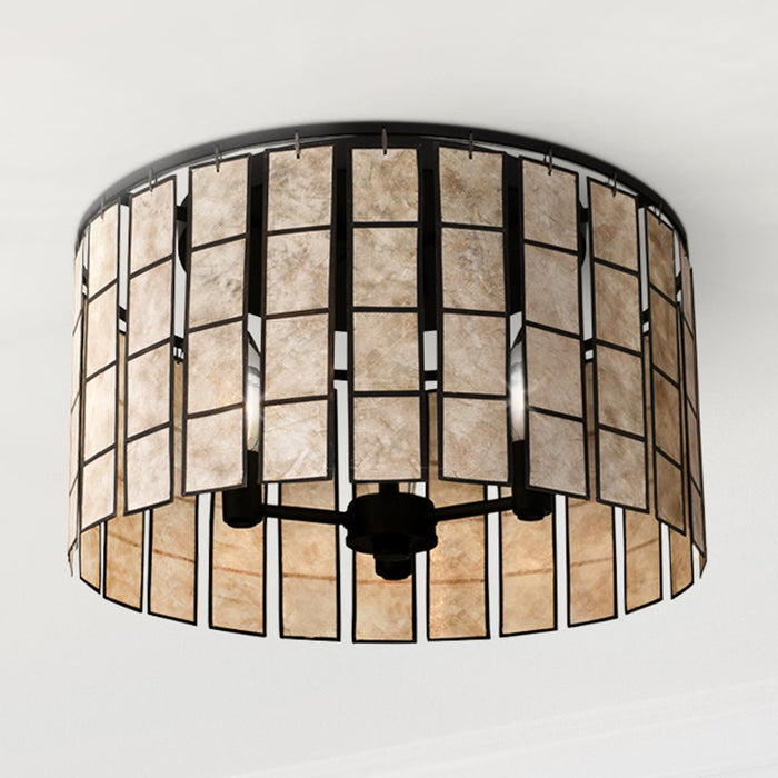 UQL5093 Bohemian Indoor Ceiling Light, 9.00''H x 14.00''W x 14.00''D, Matte Black Finish, Stanton Collection