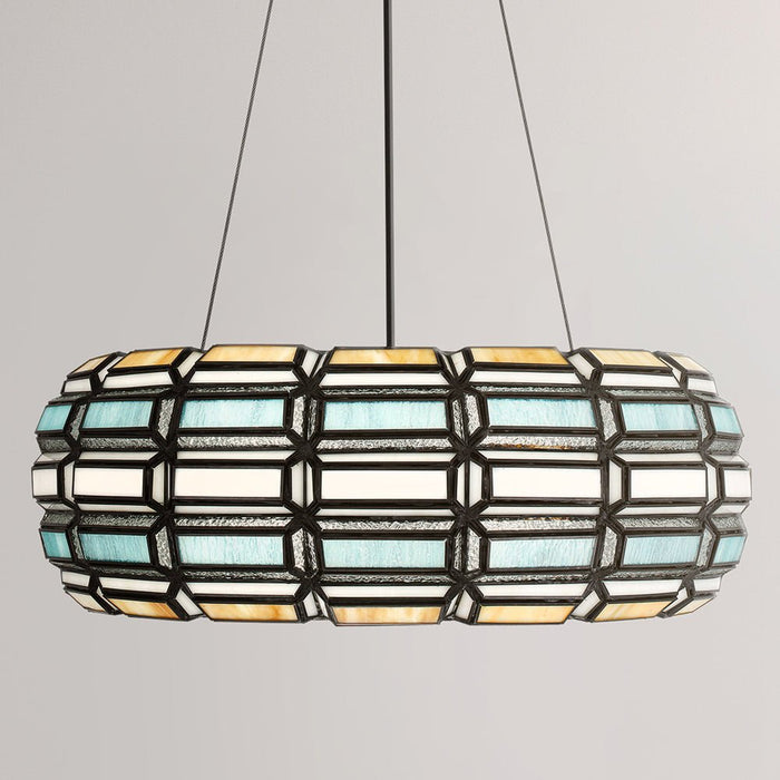 UQL5100 Glam Indoor Pendant, 30.00''H x 19.50''W x 19.50''D, Matte Black Finish, Neu-Ulm Collection