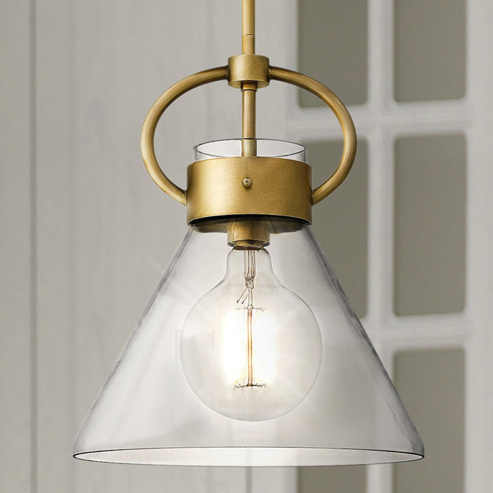 UQL5141 Industrial Indoor Pendant, 14.75''H x 12.00''W x 12.00''D, Weathered Brass Finish, Nuremberg Collection