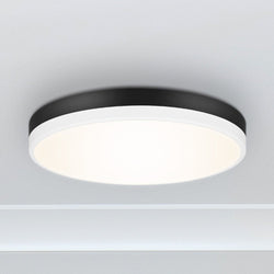 Urban Ambiance - Ceiling Light - UQL5151 Industrial Indoor Ceiling Light, 2.00''H x 15.00''W x 15.00''D, Matte Black White Finish, Minot Collection - 