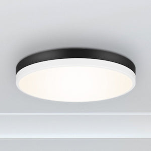 Urban Ambiance - Ceiling Light - UQL5151 Industrial Indoor Ceiling Light, 2.00''H x 15.00''W x 15.00''D, Matte Black White Finish, Minot Collection - 