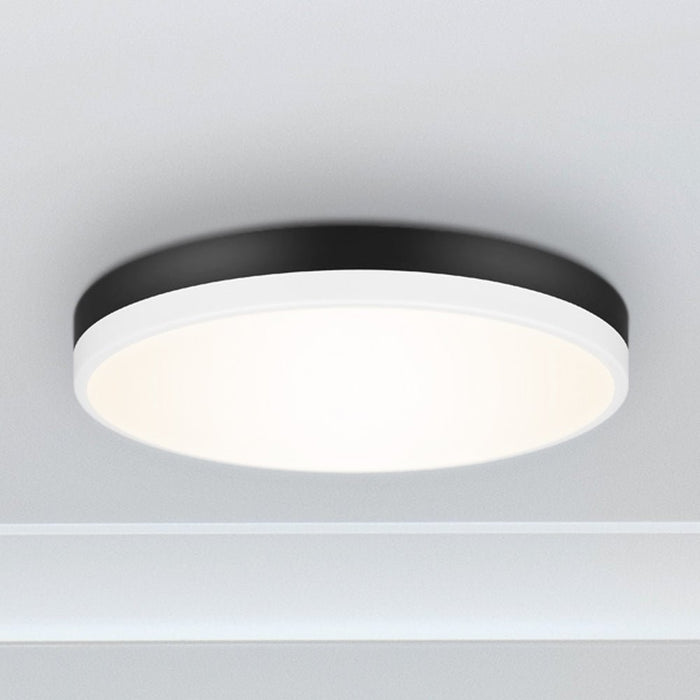 UQL5151 Industrial Indoor Ceiling Light, 2.00''H x 15.00''W x 15.00''D, Matte Black White Finish, Minot Collection