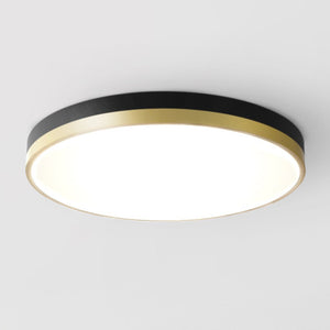 Urban Ambiance - Ceiling Light - UQL5154 Industrial Indoor Ceiling Light, 2.00''H x 20.00''W x 20.00''D, Matte Black Gold Finish, Minot Collection - 