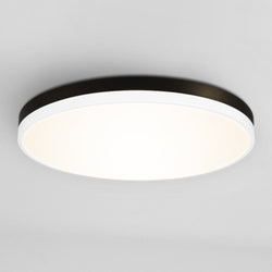 Urban Ambiance - Ceiling Light - UQL5155 Industrial Indoor Ceiling Light, 2.00''H x 20.00''W x 20.00''D, Matte Black White Finish, Minot Collection - 