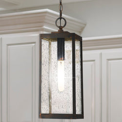 Urban Ambiance - Pendant - UQL5168 Modern Farmhouse Indoor Pendant, 20.75''H x 7.00''W x 7.00''D, Industrial Bronze Finish, Quincy Collection - 