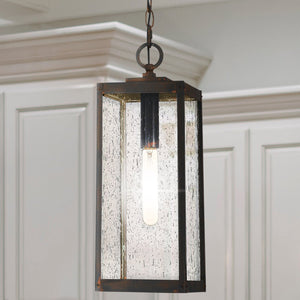 Urban Ambiance - Pendant - UQL5168 Modern Farmhouse Indoor Pendant, 20.75''H x 7.00''W x 7.00''D, Industrial Bronze Finish, Quincy Collection - 