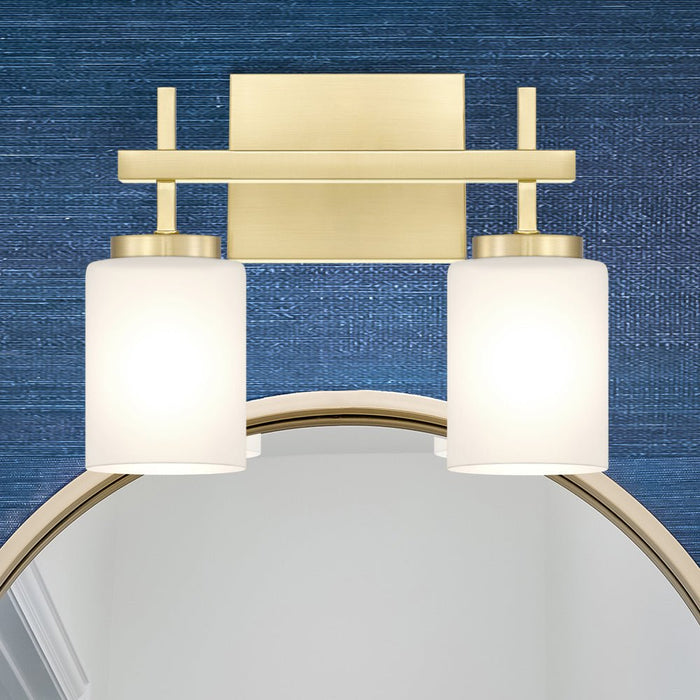 UQL5175 Minimalist Indoor Bath Light, 10.00''H x 13.00''W x 5.75''D, Satin Brass Finish, Stade Collection