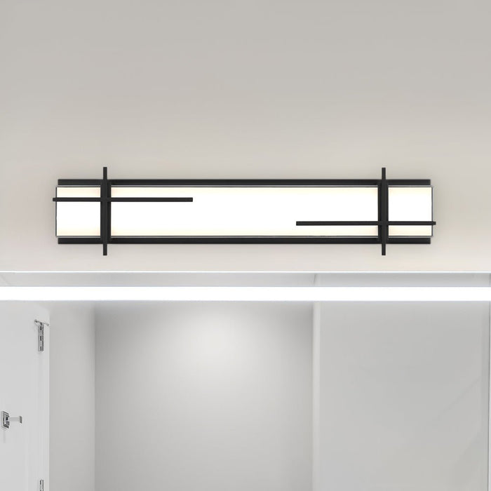 UQL5211 Contemporary Indoor Bath Light, 6.75''H x 29.00''W x 3.00''D, Earth Black Finish, Ventura Collection