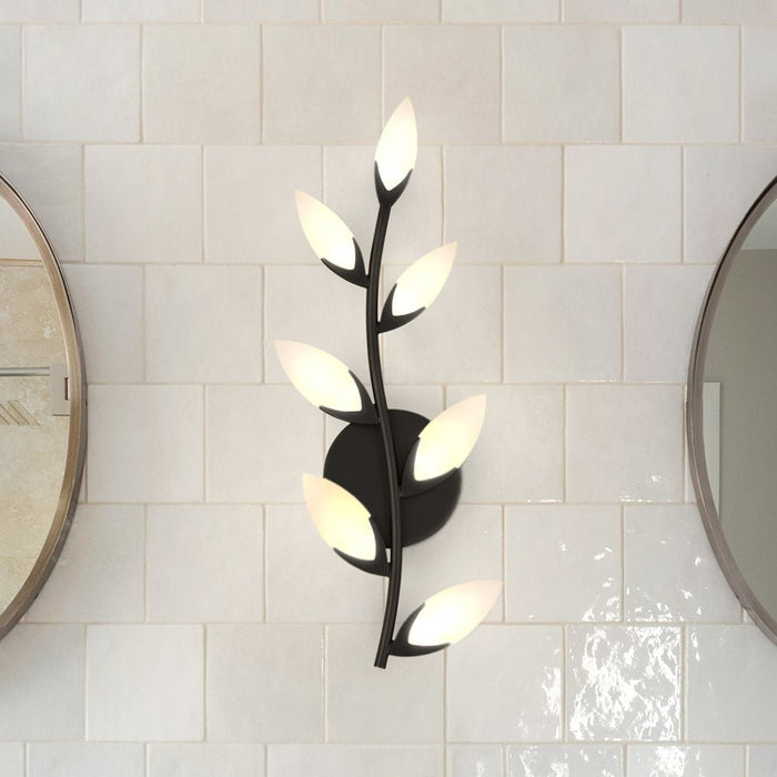 UQL5370 Glam Indoor Wall Sconce, 20.5''H x 8.75''W x 2.5''D, Matte Black Finish, Tallinn Collection