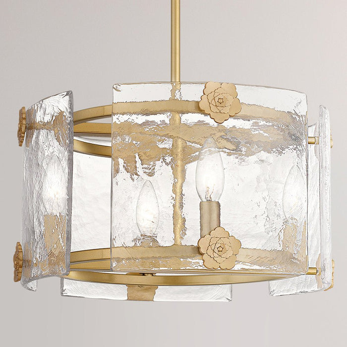 UQL5441 Cosmopolitan Indoor Pendant, 8.5''H x 15.75''W x 15.75''D, Light Gold Finish, Crary Collection