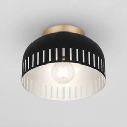 Urban Ambiance - Ceiling Light - UQL5611 Bohemian Indoor Ceiling Light, 7''H x 11''W x 11''D, Matte Black Finish, Hankinson Collection - 