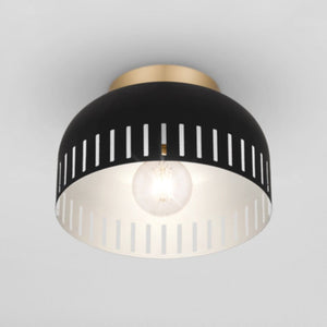 Urban Ambiance - Ceiling Light - UQL5611 Bohemian Indoor Ceiling Light, 7''H x 11''W x 11''D, Matte Black Finish, Hankinson Collection - 