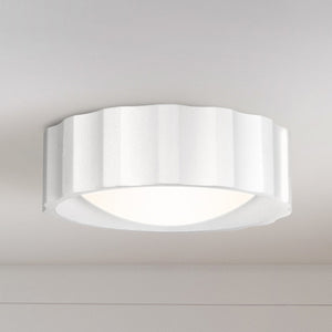 Urban Ambiance - Ceiling Light - UQL5620 Minimalist Indoor Ceiling Light, 5''H x 15''W x 15''D, Textured White Finish, Hankinson Collection - 