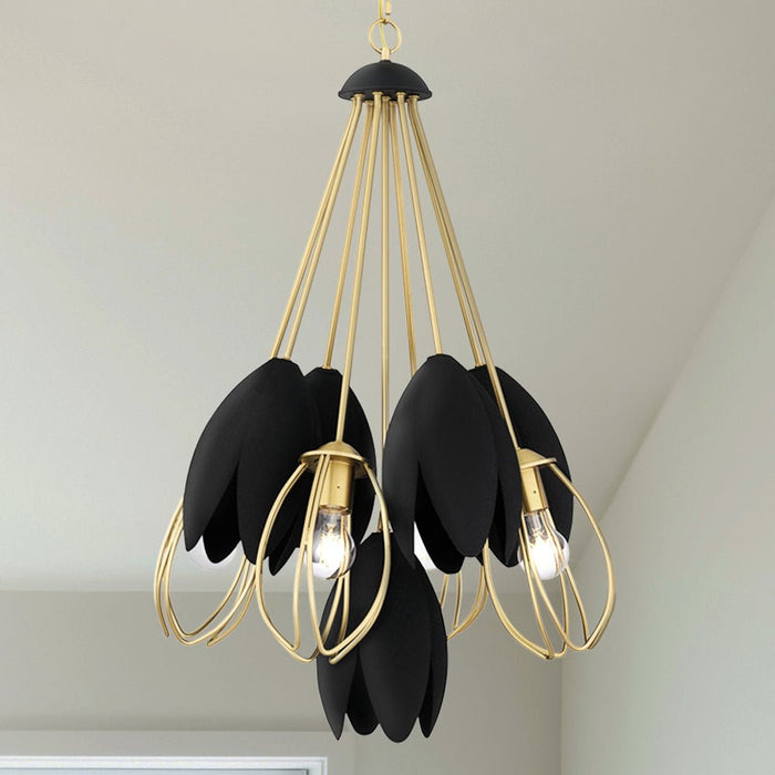 UQL5650 Cosmopolitan Indoor Pendant, 33.25''H x 22.5''W x 22.5''D, Brushed Weathered Brass Finish, Zennor Collection