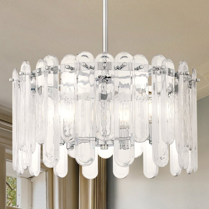 UQL5900 Posh Indoor Pendant, 11.5''H x 20.25''W x 20.25''D, Polished Chrome Finish, Marlow Collection