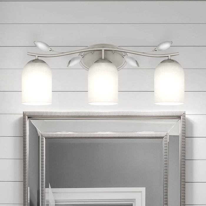 UQL5941 Glam Indoor Bath Light, 9.25''H x 24''W x 6.5''D, Brushed Nickel Finish, Hadley Collection