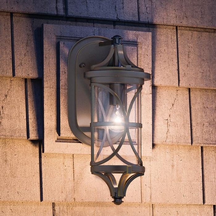 UHP1184 Rustic Outdoor Wall Light, 17-1/4" x 6-1/8", Olde Bronze Finish, Brussels Collection