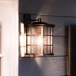Design Classics 10-Inch Craftsman Outdoor Wall Light in Bronze 1EFXHUA