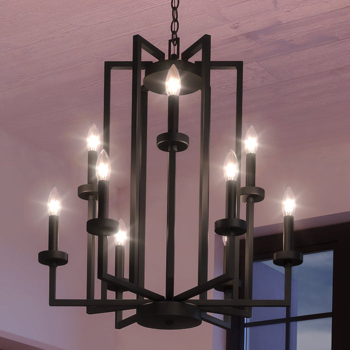 UEX2682 Tudor Chandelier 27.25''H x 26.75''W, Oil Rubbed Bronze Finish, Marion Collection