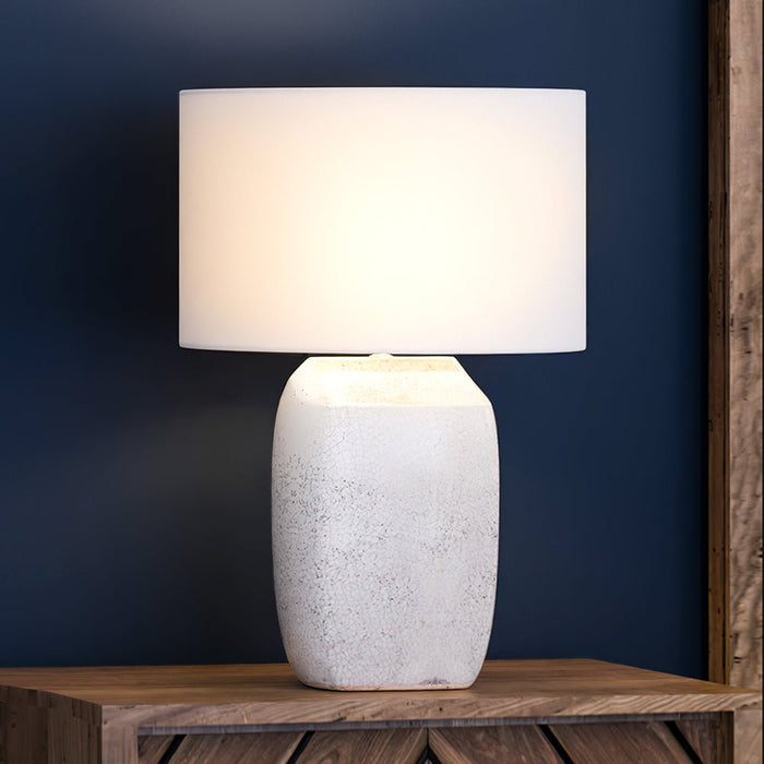 UEX7870 Modern Rustic Table Lamp 15''W x 15''D x 23''H, White Finish, Harmony Collection