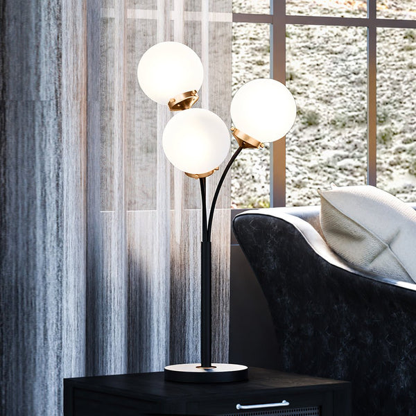 UEX7931 Mid-Century Modern Floor Lamp 17''W x 17''D x 65''H, Aged Bras –  Urban Ambiance