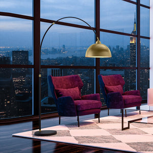 UEX7931 Mid-Century Modern Floor Lamp 17''W x 17''D x 65''H, Aged Bras –  Urban Ambiance