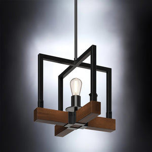 UFS2013 Modern Farmhouse Pendant, 11''H x 11''W, Matte Black & Rich Wa – Urban  Ambiance