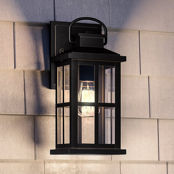 Olde UHP1290 Ambiance Bronze 12\'\'H – 5\'\'W, Transitional x Fin Wall Sconce Outdoor Urban