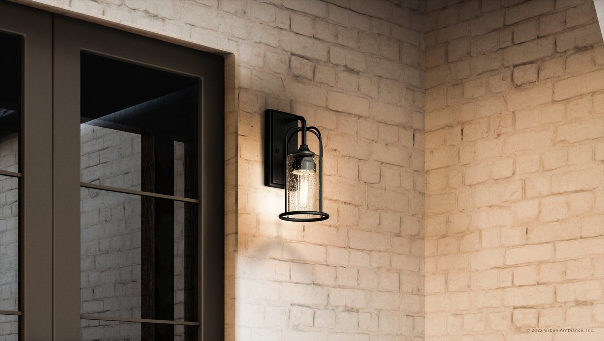 UHP1300 Farmhouse Outdoor Wall Sconce 12.75''H x 6.125''W, Midnight Bl ...