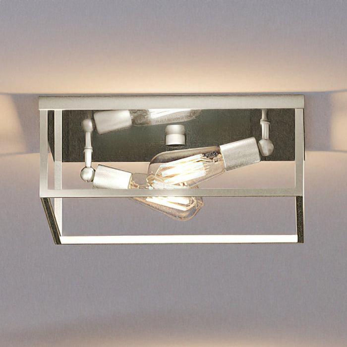 UHP4030 Modern Ceiling Light 4.5''H x 12''W, Brushed Nickel Finish, Singleton Collection
