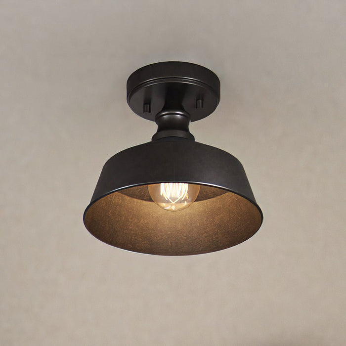 ULB2200 Modern Farmhouse Ceiling Light, 7''H x 10''W, Dark Bronze Finish, Athlone Collection